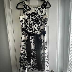 Garnet Hill Black and White Cotton Sundress SMALL